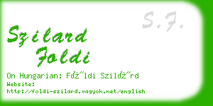szilard foldi business card